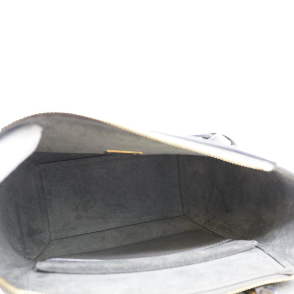 CELINE Mini Belt Grained Calfskin Leather Shoulder Bag Grey