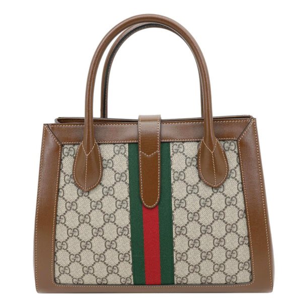 GUCCI Jackie 1961 Medium Web GG Supreme Canvas Tote Bag Beige 649016