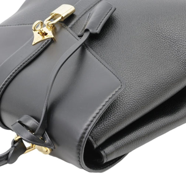 LOUIS VUITTON Rose Des Vents MM Calfskin Leather Satchel Bag Black