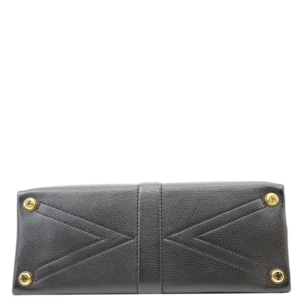 LOUIS VUITTON Rose Des Vents MM Calfskin Leather Satchel Bag Black