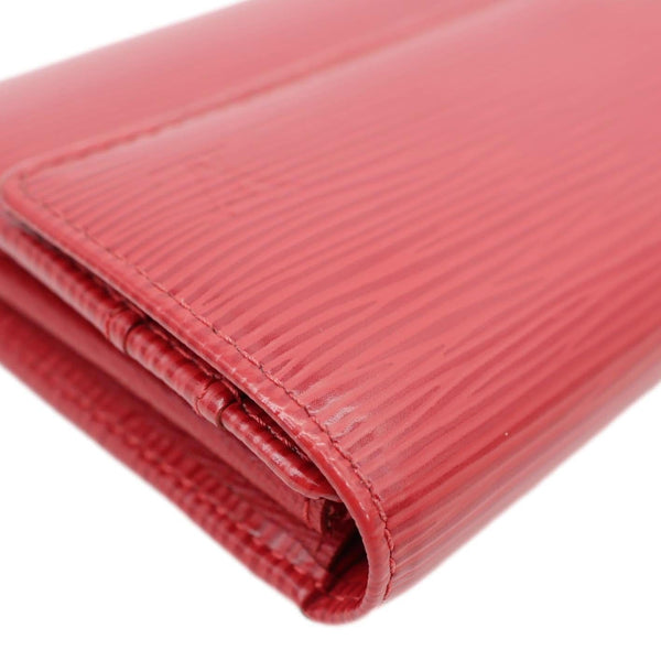 LOUIS VUITTON Sarah Epi Leather Wallet Red