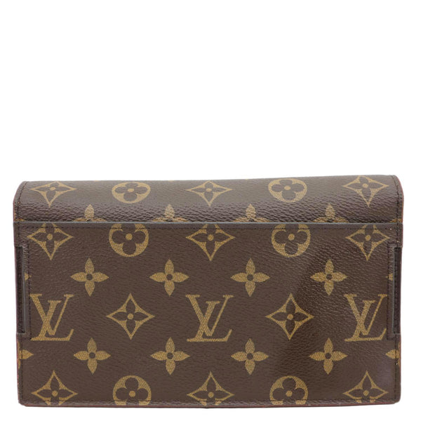 LOUIS VUITTON S Lock Monogram Canvas Belt Pouch Brown