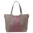 LOUIS VUITTON Jersey Damier Ebene Tote Bag Bordeaux