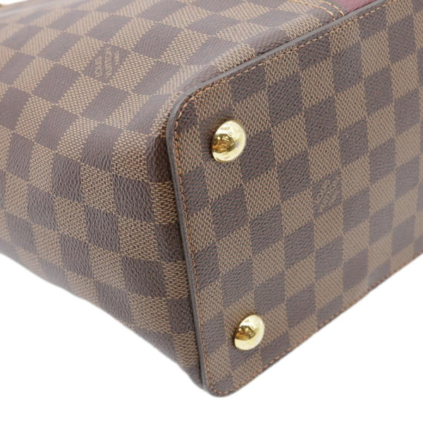 LOUIS VUITTON Jersey Damier Ebene Tote Bag Bordeaux
