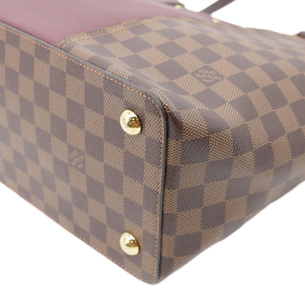 LOUIS VUITTON Jersey Damier Ebene Tote Bag Bordeaux