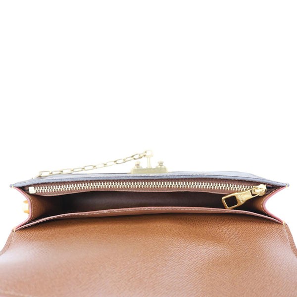 LOUIS VUITTON S Lock Monogram Canvas Belt Pouch Brown