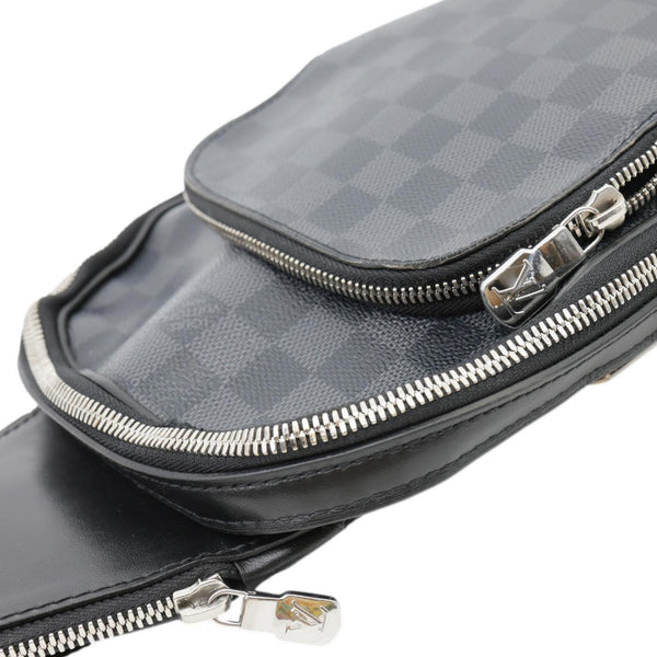 LOUIS VUITTON Avenue Sling Damier Graphite Backpack Bag Black