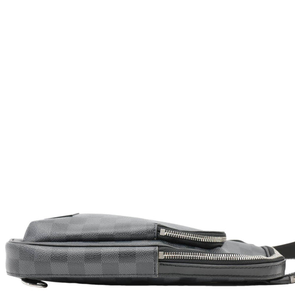 LOUIS VUITTON Avenue Sling Damier Graphite Backpack Bag Black