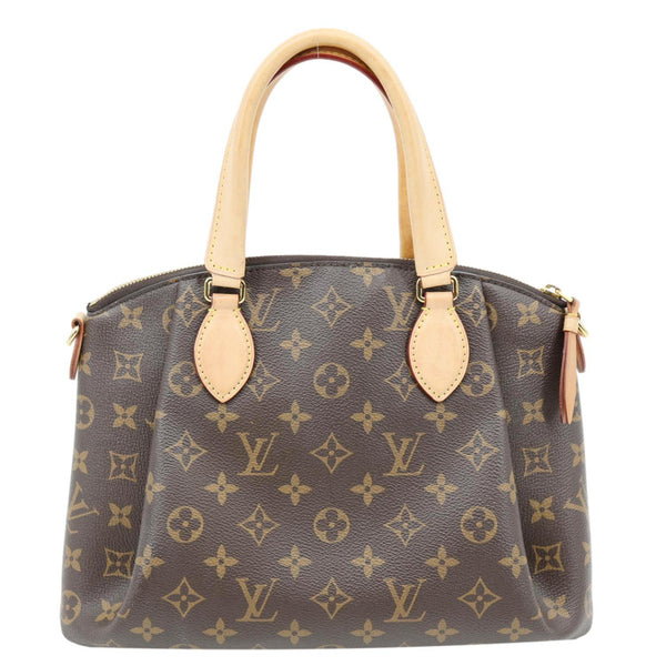 LOUIS VUITTON Rivoli PM Monogram Canvas Satchel Bag Brown