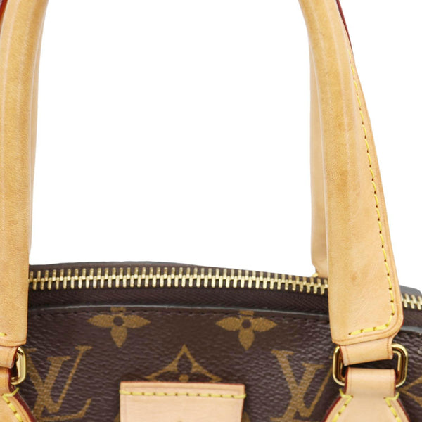 LOUIS VUITTON Rivoli PM Monogram Canvas Satchel Bag Brown