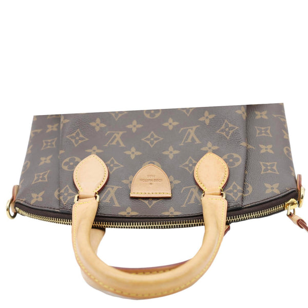 LOUIS VUITTON Rivoli PM Monogram Canvas Satchel Bag Brown