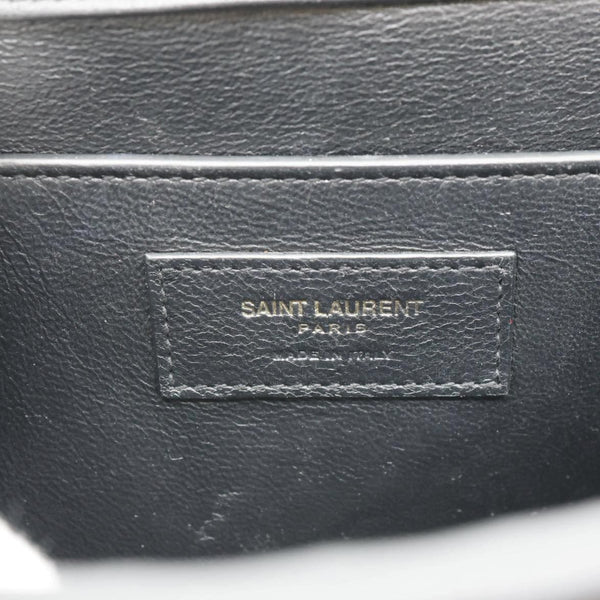 YVES SAINT LAURENT Sulpice Medium Matelasse Chevron Leather Crossbody Bag Black