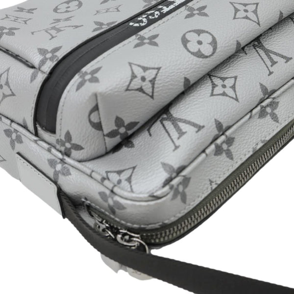LOUIS VUITTON Outdoor Monogram Reflect Messenger Bag Silver