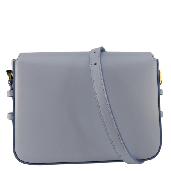 BURBERRY Grace Small Leather Blue Crossbody Bag Light back side look