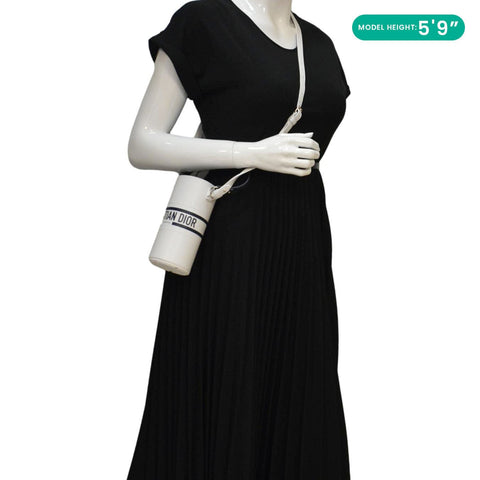 Christian Dior Vibe Bottle Printed Leather Crossbody Bag White dummy side