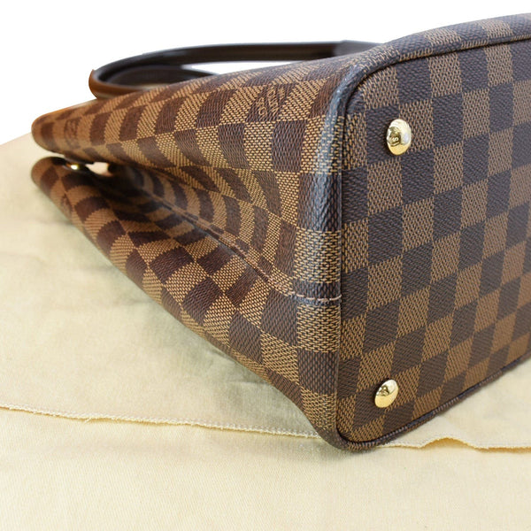LOUIS VUITTON Kensington Damier Ebene Tote Bag Brown