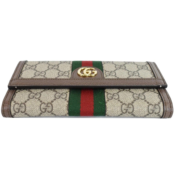 GUCCI Ophidia GG Continental Supreme Canvas Wallet Beige 523153