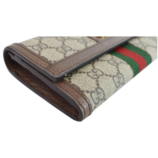 GUCCI Ophidia GG Continental Supreme Canvas Wallet Beige 523153