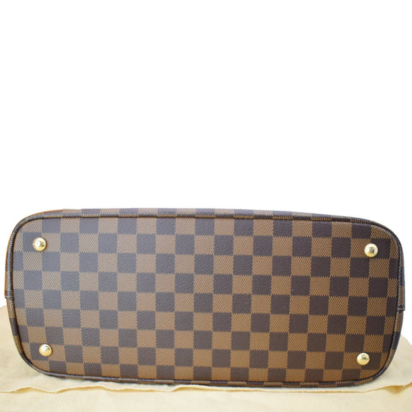LOUIS VUITTON Kensington Damier Ebene Tote Bag Brown