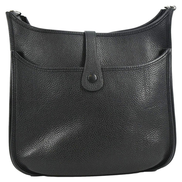 HERMES Evelyne PM Leather Shoulder Bag Black