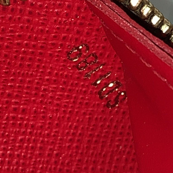 LOUIS VUITTON Clemence Damier Ebene Zippy Wallet Brown