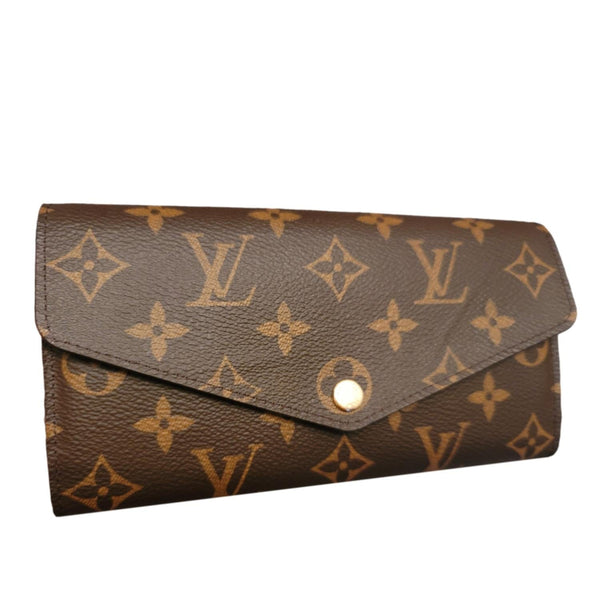 LOUIS VUITTON Sarah Monogram Canvas Wallet Brown