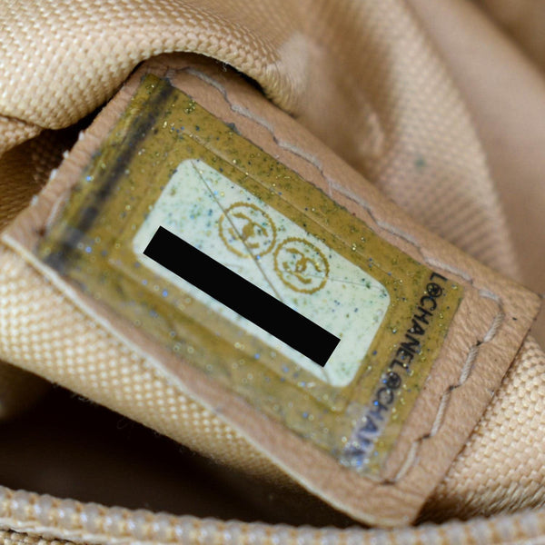 CHANEL CC Wild Stitch Caviar Leather Satchel Bag Tan