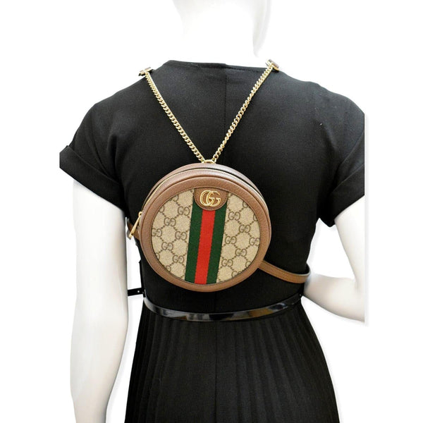 GUCCI Ophidia GG Mini Supreme Backpack Bag Beige 598661