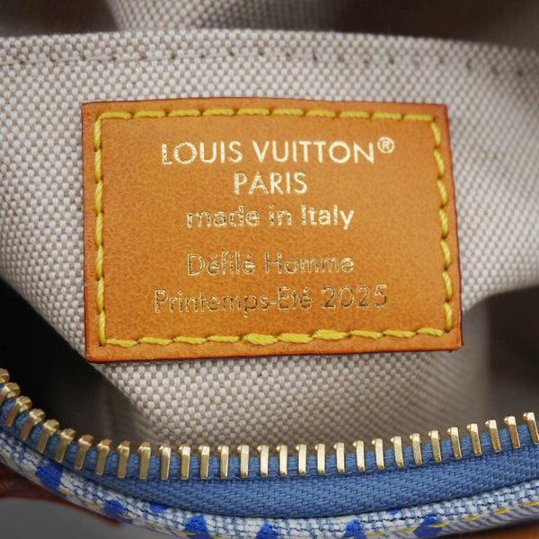 LOUIS VUITTON Speedy 18 Bandouliere LV Vers Damier Denim Crossbody Bag Multicolor