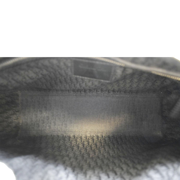 CHRISTIAN DIOR Lady Dior Large Quilted Patent Leather Shoulder Bag Black