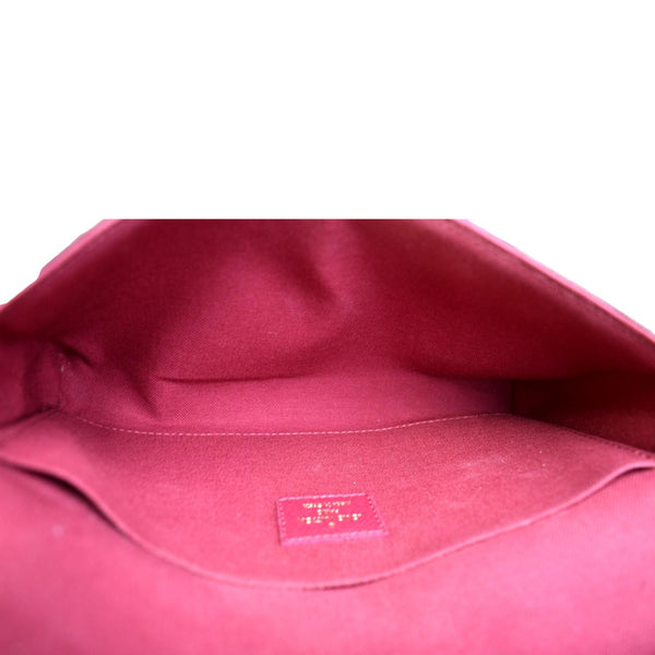 LOUIS VUITTON Felicie Monogram Canvas Pochette Crossbody Bag Fuchsia