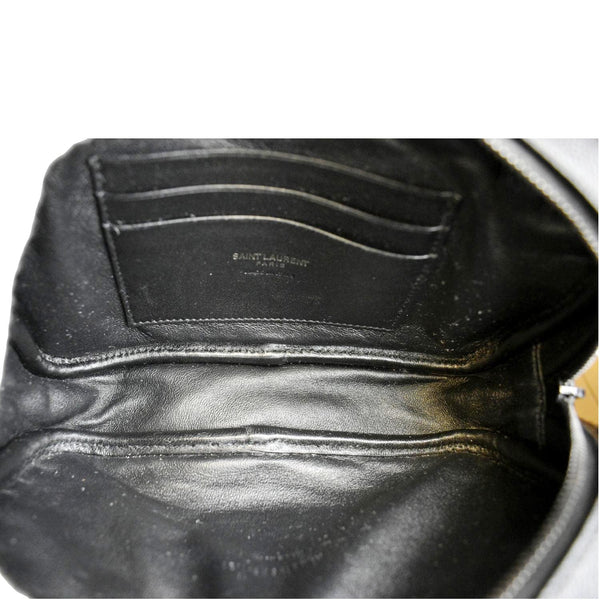 YVES SAINT LAURENT Small Lou Leather Camera Crossbody Bag Black