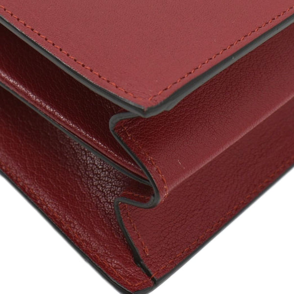 GUCCI Ottilia Leather Top Handle Shoulder Bag Red 488715