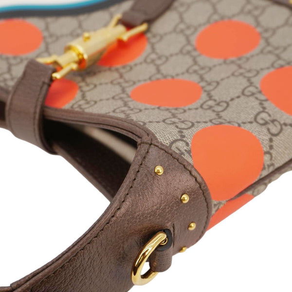 GUCCI Jackie 1961 Small GG Supreme Canvas Shoulder Bag Beige 678843