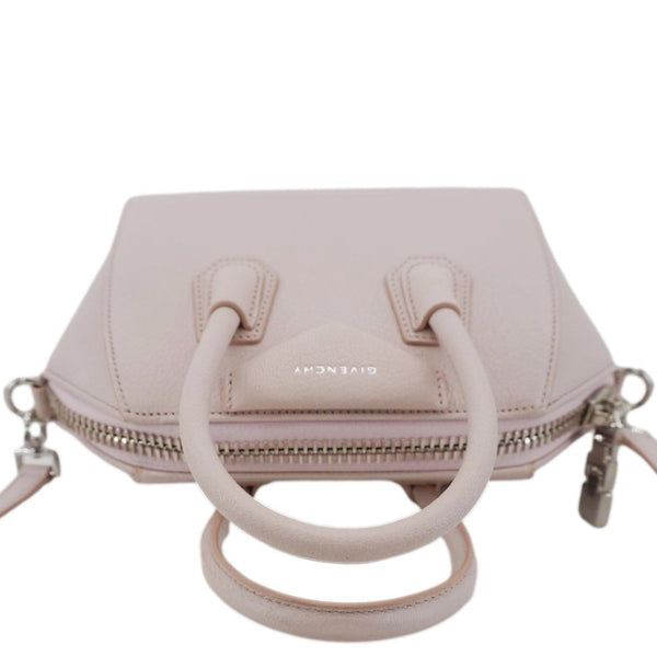 GIVENCHY Antigona Mini Leather Satchel Shoulder Bag Light pink