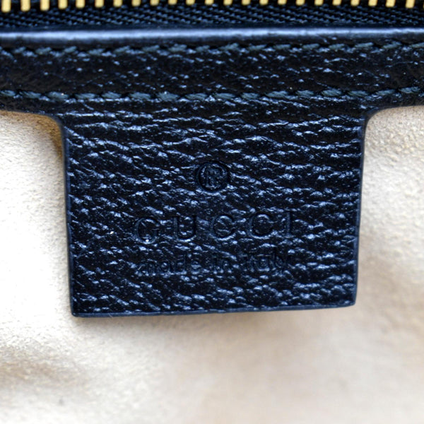 GUCCI Ophidia GG Web Leather Top Handle Shoulder Bag Black 524532