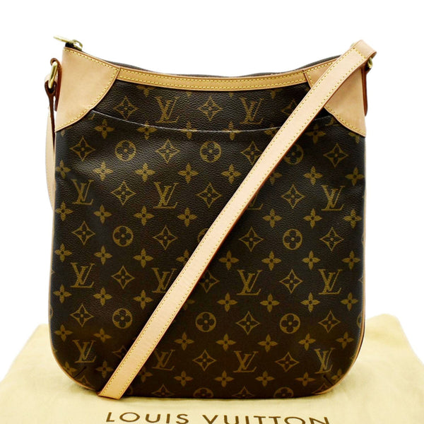 LOUIS VUITTON Odeon MM Monogram Canvas Crossbody Bag Brown