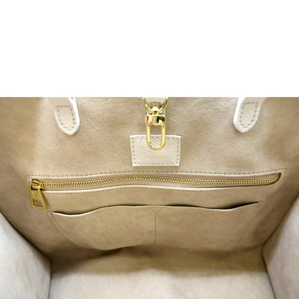 LOUIS VUITTON Women Onthego Spring City MM Monogram Empreinte Leather Shoulder Bag Bicolor