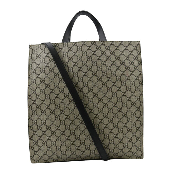 GUCCI L'Aveugle Par Amour Print Vertical Canvas Tote Bag Beige 450950