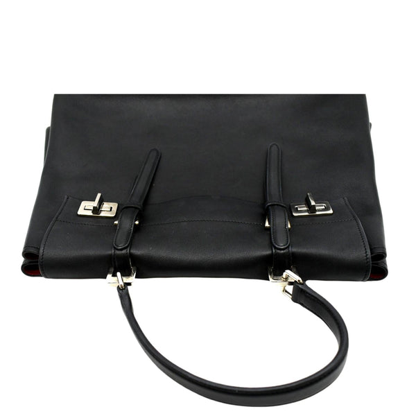 PRADA 2way Leather Tote Shoulder Bag Black BN2815