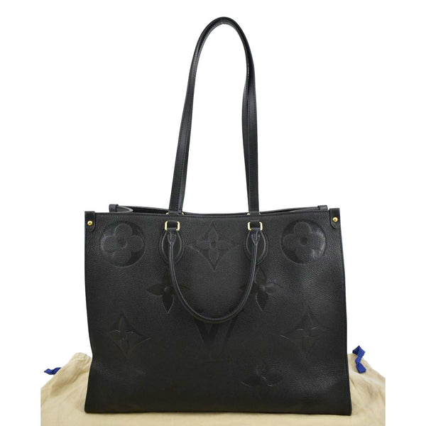 LOUIS VUITTON Onthego GM Monogram Empreinte Leather Tote Bag Black