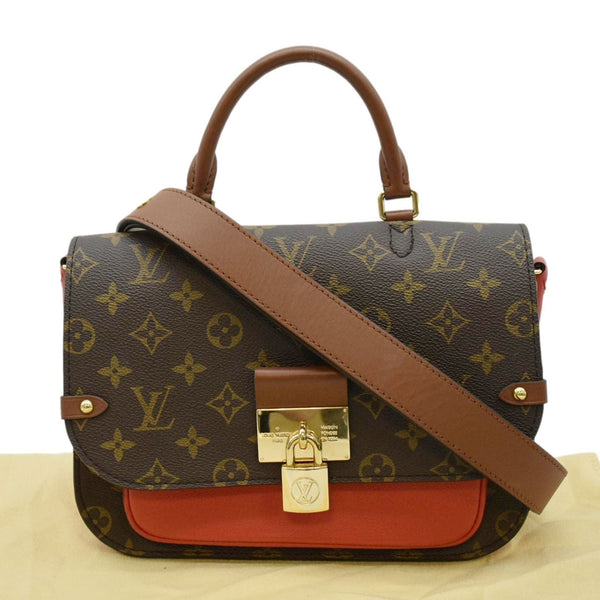 LOUIS VUITTON Vaugirard Monogram Canvas Shoulder Bag Coquelicot