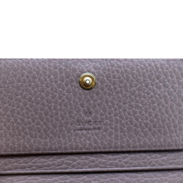 GUCCI Marmont GG Canvas Leather Card Case Wallet Beige 658610