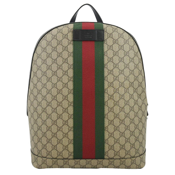GUCCI Web GG Supreme Canvas Backpack Beige 443805