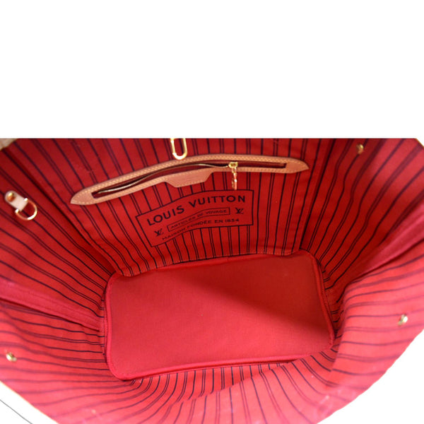 LOUIS VUITTON Neverfull MM Monogram Canvas Tote Bag Brown