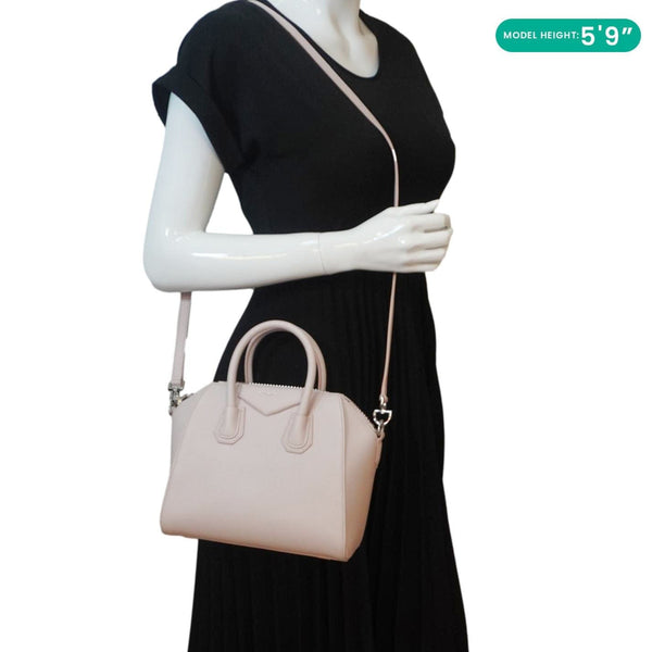 GIVENCHY Antigona Mini Leather Satchel Shoulder Bag Light pink