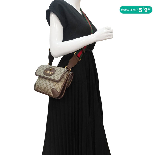 GUCCI Neo Small GG Supreme Canvas Crossbody Bag Beige 501050