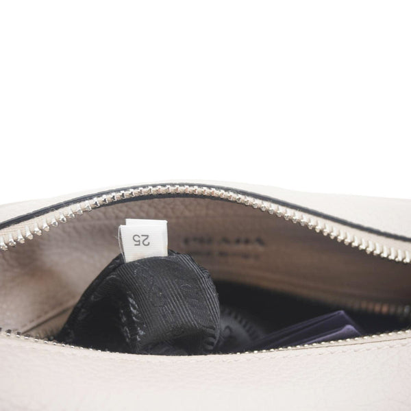 PRADA Vitello Daino Soft Leather Camera Shoulder Bag Beige