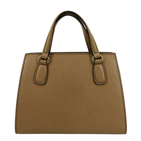 GUCCI Soho Leather Top Handle Hobo Bag Beige 607722