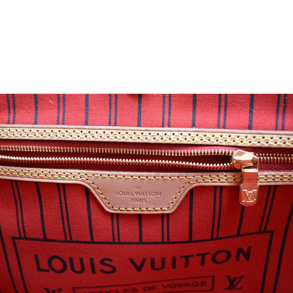 LOUIS VUITTON Neverfull MM Monogram Canvas Tote Bag Brown